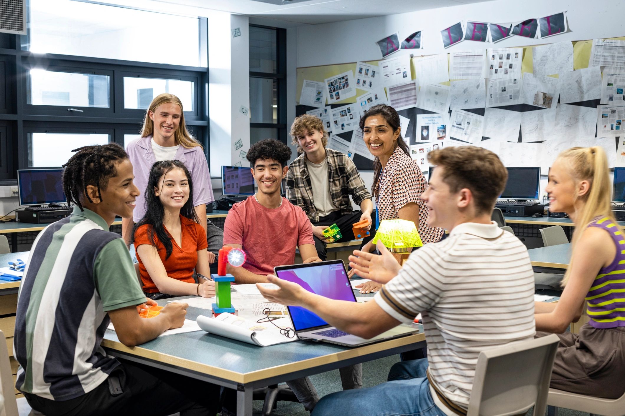 Teacher and students in classroom