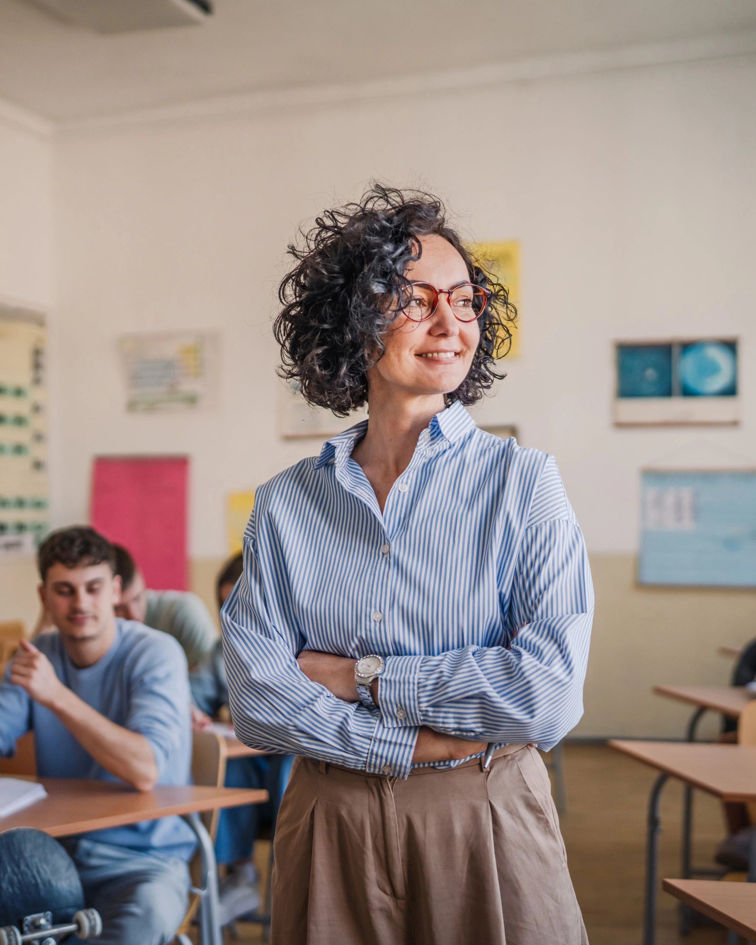 Female educator in classroom